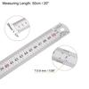 uxcell 2-Piece Stainless Steel Ruler, 50cm/20" Length x 1/28" Thickness x 1-1/7" Width, Straight Measuring Tool for Woodworking, Painting, and Crafts,