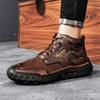 Popular Large-size Men's Shoes Export Martin Boots 2025 Spring New Large-size Casual Shoes Velvet Men's Short Boots