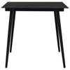 VidaXL Garten-Esstisch Schwarz 80x80x74 cm Stahl und Glas