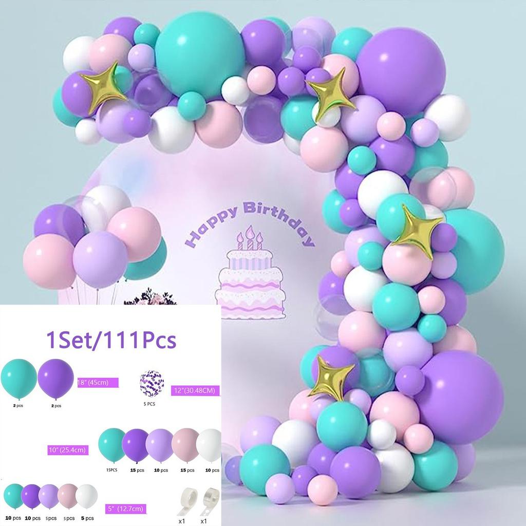 Blue Series Balloon Set Vintage Blue Birthday Theme Party Scene Arrangement Arch Decorated Balloons