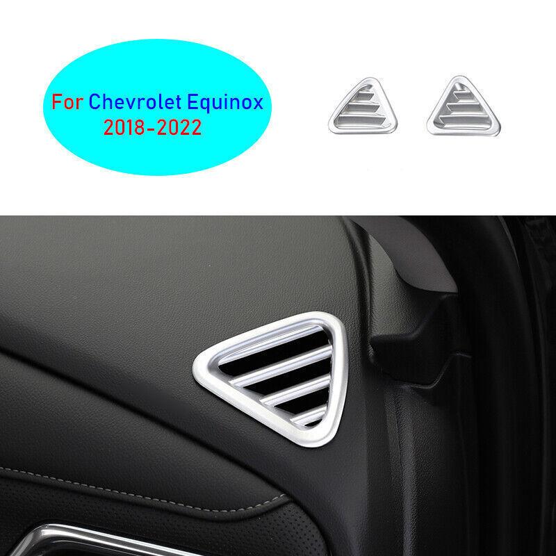 For Chevrolet Equinox 2018-22 Matte Silver Dashboard L&R Air Outlet Vent Trim 2X