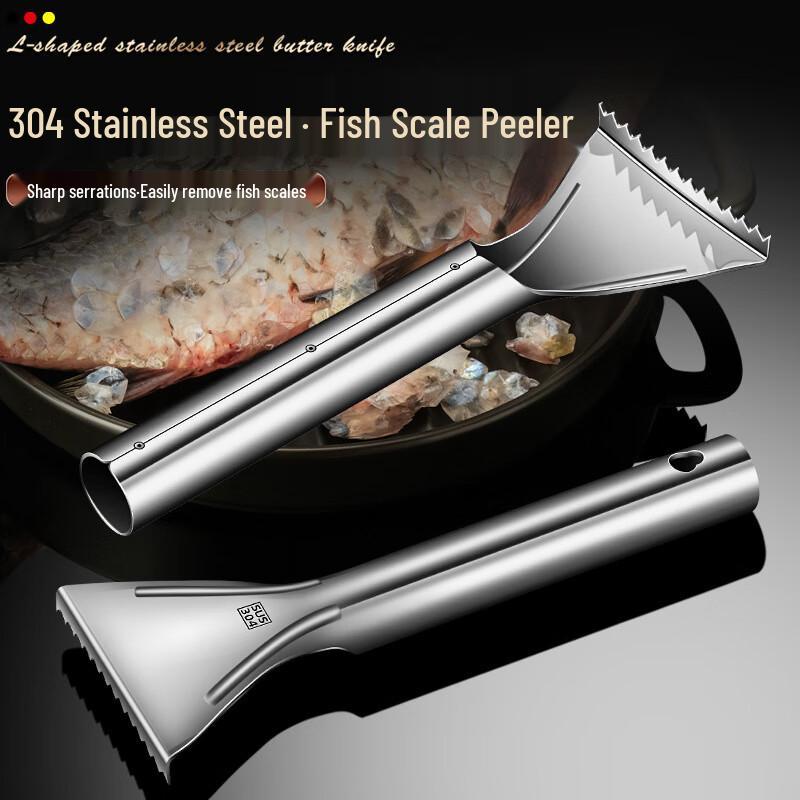 Lelejia 304 Stainless Steel Fish Scale Scraper (2-Pack)
