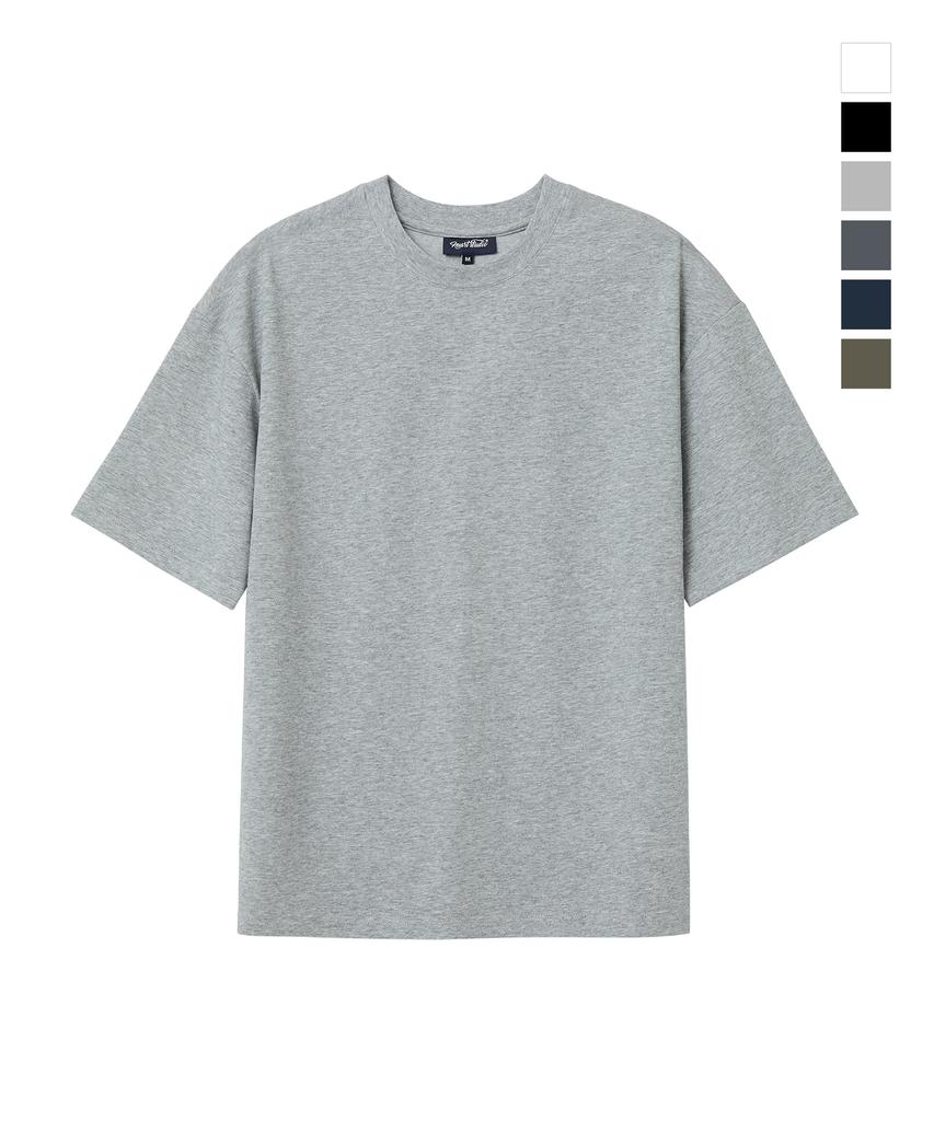 Nuateuseutyudio Basic Plain Cotton Round Neck T-Shirt (4 Types)