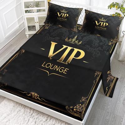 Crown Vip 4-Piece Bed Sheet Set 1 Flat Sheet 1 Super King Sheet 2 Pillowcases Soft Comfortable For Bedroom