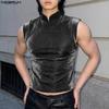 Sommer Tanktops Herren Ärmellos Glitzer Lässig Eng Anliegend Weste