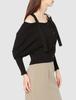 Snidel Strap Cardigan Pullover SWNT231142 Black F Women's