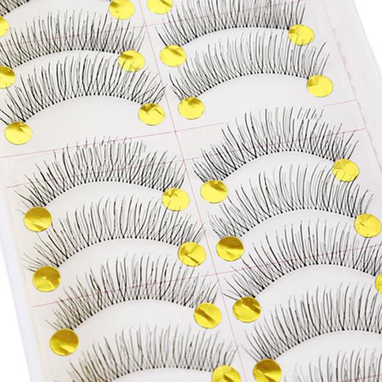 10 Pairs Black Cross Thick Soft Long False Eyelashes Makeup Fake Eye Lashes