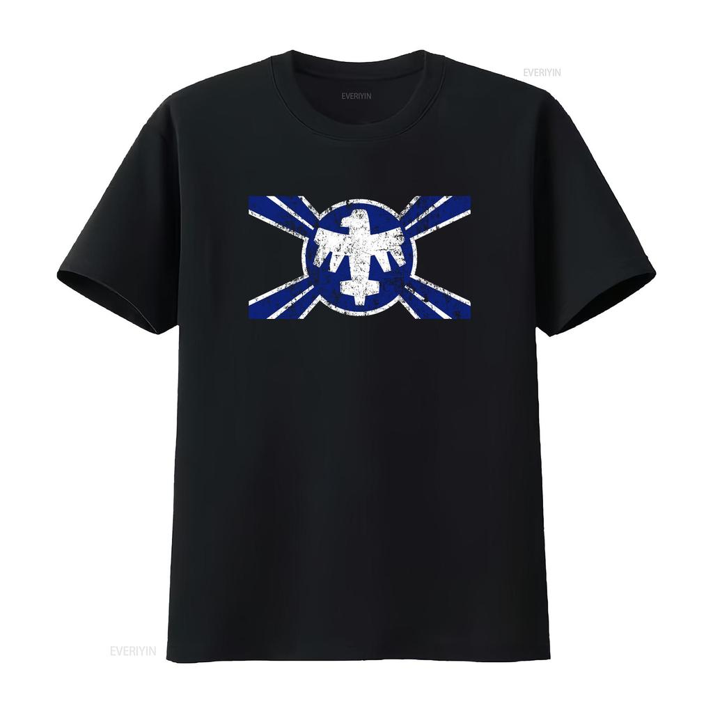 Federation Flag T Shirt Starship Banner Troopers Bugs Rico Symbol Sign Logo Vintage Washed Designer Clothes Slightly Casual