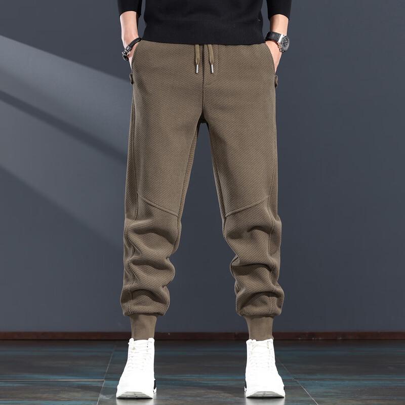 JieLeNuo Men's Chenille Loose Fit Sweatpants