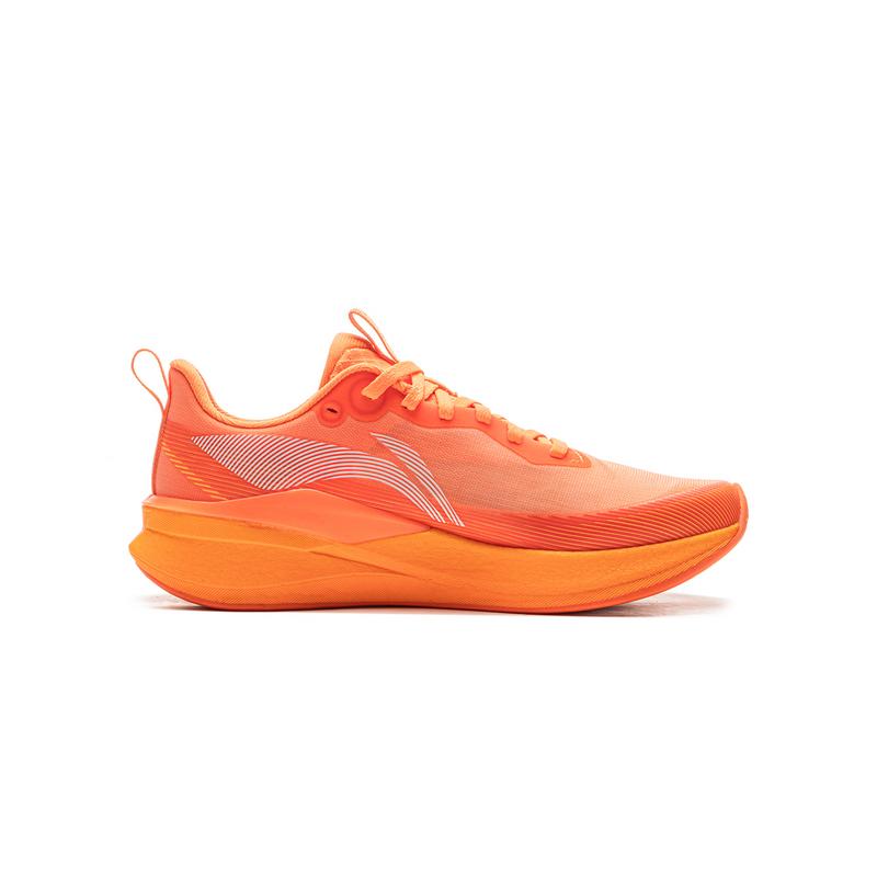 Li Ning Kids Running Rabbit 8 Pro Simple Versatile Non-Slip Durable Low-Top Running Shoes Men Running Shoes Fluorescent-Apricot-Orange YKFV128-1