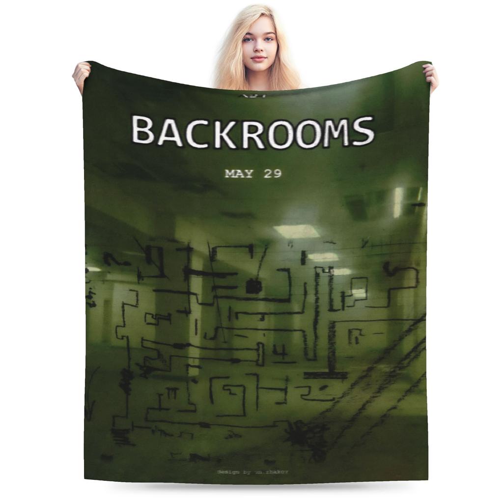 Relax Backrooms Horror Movie Blanket Merch Sofa Decorative Throw Blanket Super Warm Flannel for Bedroom
