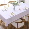 Waterproof and Oil-proof Solid Color PVC Table Cloth Anti-scalding and Washable Plaid Table Cloth Simple Rectangular Round Table Cover Cloth