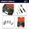 Hand Operated  53-Piece Miniature Socket Wrench Set for Car & Home Repair Tool Box
