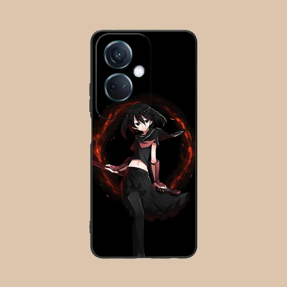 Akame Kurome Matte TPU Mobile Phone Case for OPPO Reno 14 13 12 11 10 9 8 7 6 5 F T Pro 5G Colorful Printing Cover