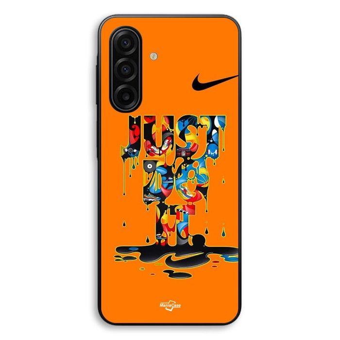 Coque de téléphone - MANIACASE - Samsung Galaxy A27 - Silicone TPU - Motif Graffiti Nike "Just Do It" - Noir