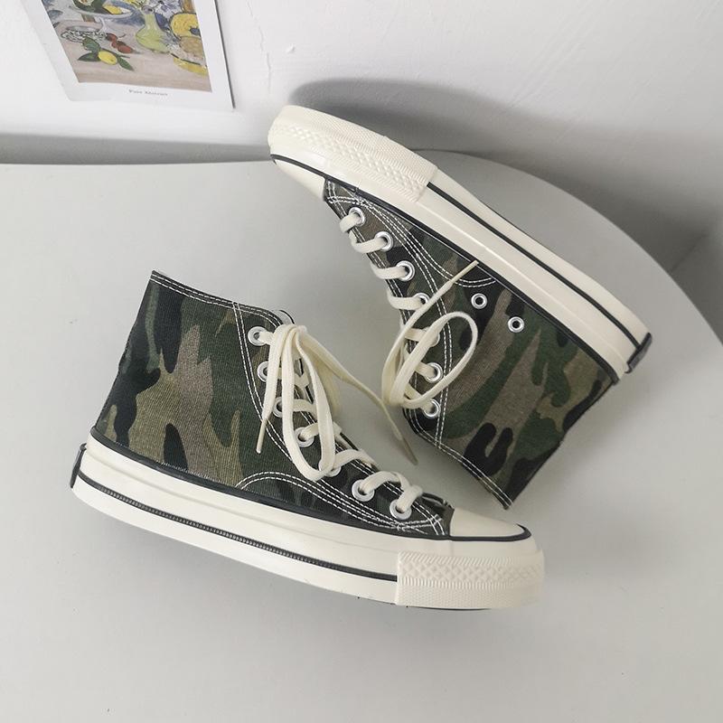 Canvas Shoes Female High-top Student Shoes Board Shoes 19