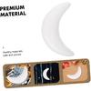 SHINEOFI 10pcs Moon Shaped Foam Christmas Tree Ornaments Unfinished Craft Adornments for Holiday Decor for Projects Arts and Crafts and Festive