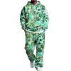Men's Layer 2 Piece Hoodie and Cargo Pants Set with Elastic Waistband for Casual Wear