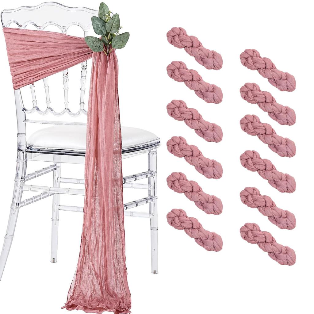 16Pcs Sage Green Wedding Chair Sashes Chair Bow Designed Decorative Chair Sashes for Wedding Reception Party Hotel Decoration