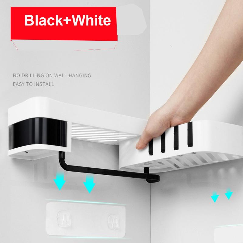 

1 шт., кухонные полки для ванной комнаты, вращающаяся на 180° угловая полка для душа, держатель для полки для шампуня и душа, бесплатные аксессуары для ванной комнаты