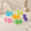 Glitter Balloon Dog Squeeze Toy, Stress Relief Transparent Dog Sensory Toy, Soft Stretchy Animal Shape Fidget Toy for Home Office Classroom