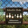 2D Flat 1pc, Vintage Metal Sign, Decorative Plaque and Ornament, for Duck Theme, Farm Humor Style, German Funny Phrases, Kitchen, Home, Porch, Club