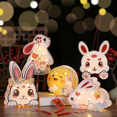 Mid-Autumn Festival DIY Luminous Cartoon Rabbit Lantern
