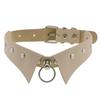 European & American Punk Gothic Leather Collar Necklace with Simple Fashion Ring