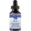 Pimienta negra S.R Brothers (Piper negro) Aceite esencial puro y natural de grado terapéutico de plástico con gotero