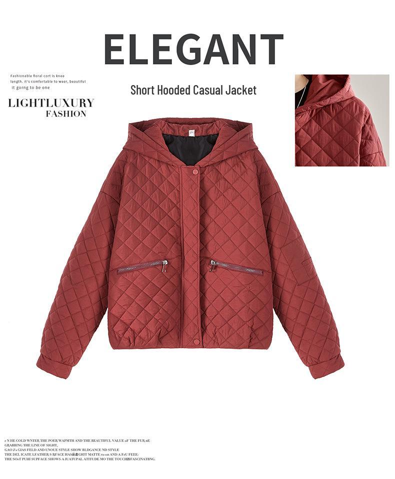 2024 Women's Winter Plaid Cotton-Padded Jacket - Petite Fit, Short Style