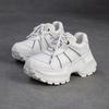 Scarpe da Ginnastica Retro a Suola Spessa Primavera Autunno Donna Vera Pelle Non Stanchevoli Scarpe da Viaggio per Piedi Sportive Tempo Libero Scarpe da Donna