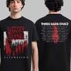 Unisex Shirt Cotton Oversize Large Size Three Days Grace Alienation 2025 Tour Merch Two Sided