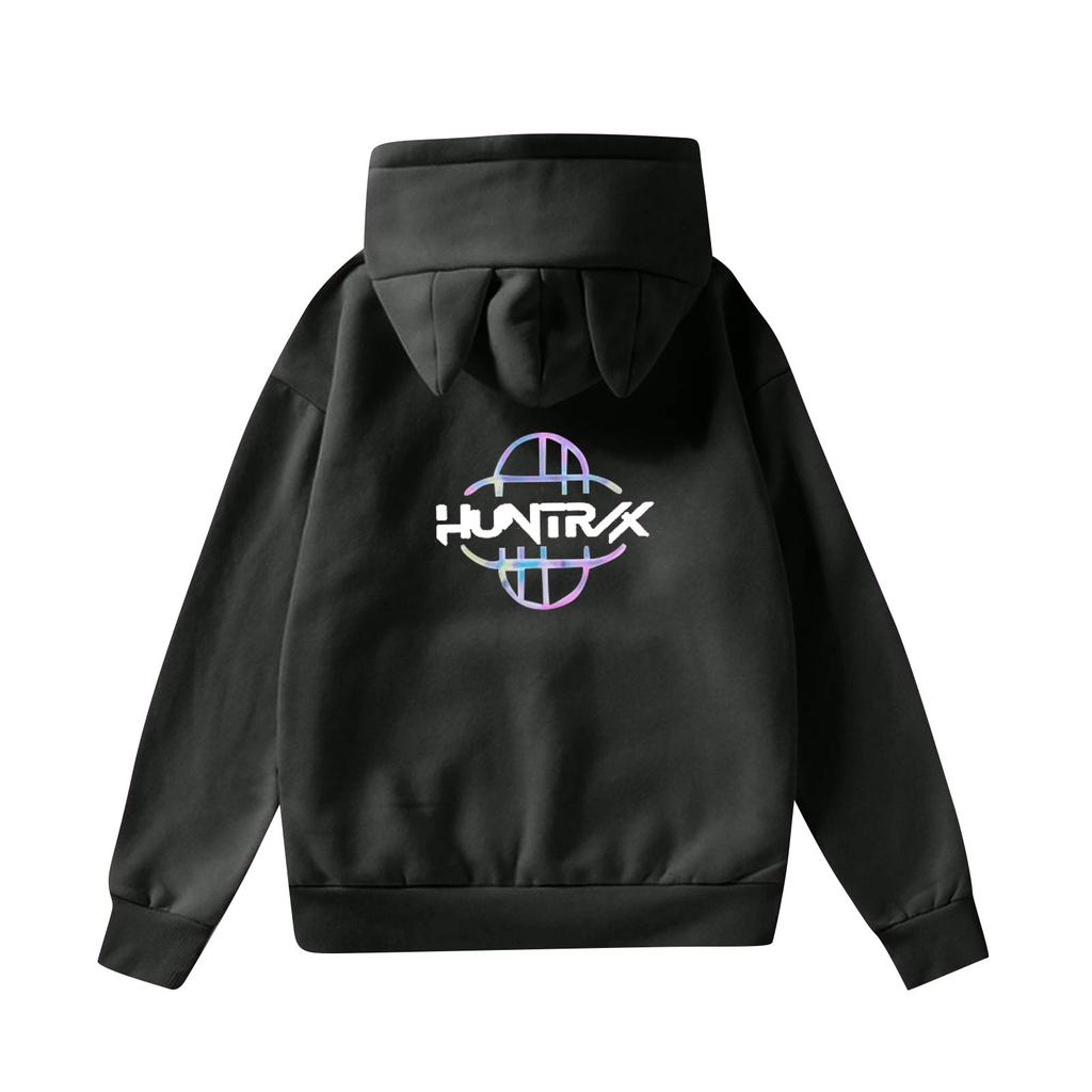 Ladies Fashion Casual Long Sleeve Printed Round Neck Hoodie Pullover Top With  Pockets