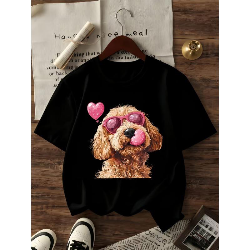 European sizes Girl's Round Neck T-Shirt, Short Sleeve, Summer Casual Comfortable Sporty Fashion Top for Teen Girls' Daily Wear