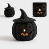 Halloween Pumpkin Resin Tabletop Decoration with LED Candle