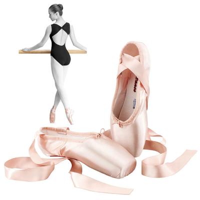 Plus Size 31-45 Professionella Dam Balett Flats Dansskor med Band Flick Balettskor Dam Dansskor