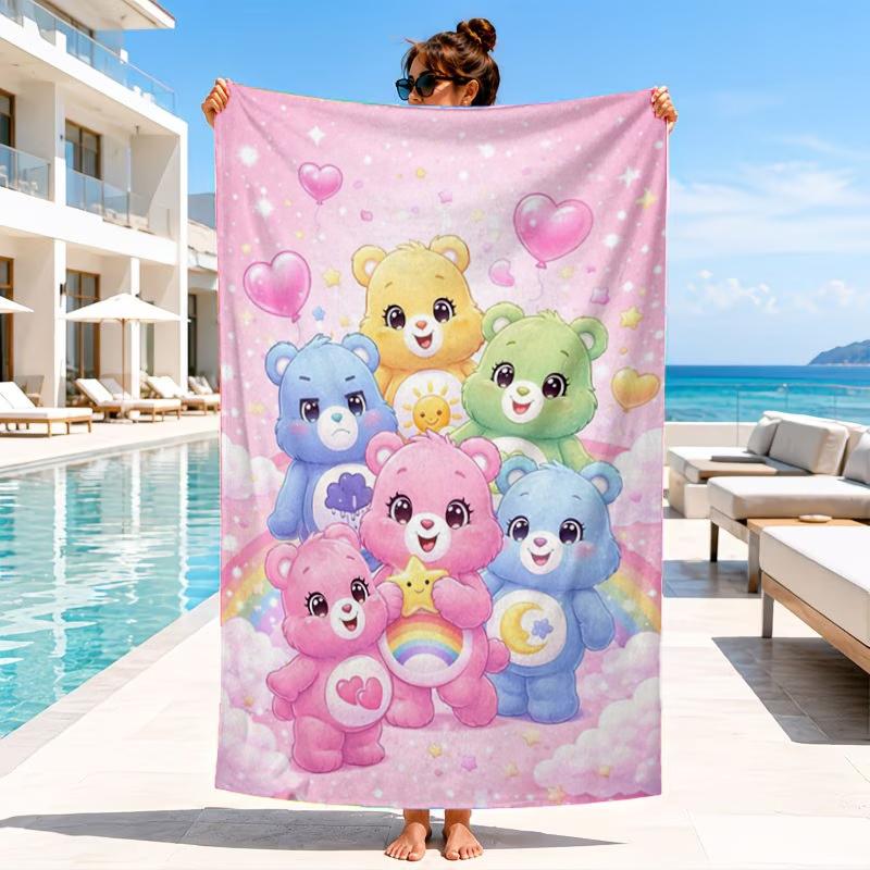 Love Bears Cozy Night Beach Towel, Microfiber Beach Towel, Perfect For Pool, Beach, Travel, Home Decor Beach Party Fan Gifts