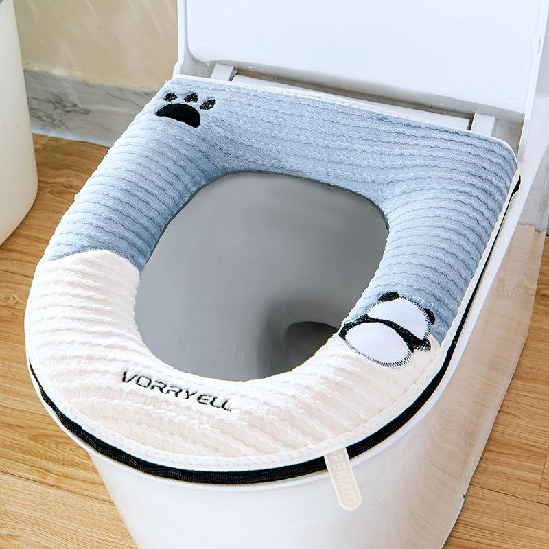 Four Seasons Universal Bathroom Warm Household Toilet Toilet Cover Waterproof Zipper
