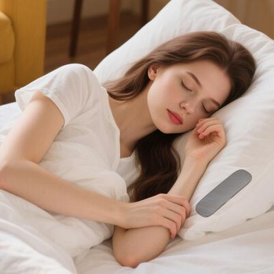 Small Bone Conduction Sleep Music Player with 0 Pressure Designs Immersive Cranial Sound Device for Bedside Use