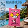 Custom Name Friendship Adventures OddParents Beach Towel Microfiber Beach Towel, Lightweight and Quick-Dry, for Summer Travel, Swimming Pool Gift