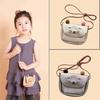 Children Shoulder Bag Mini Cat Ear Messenger Bags Simple Small Square Bag Kids Key Coin Purse