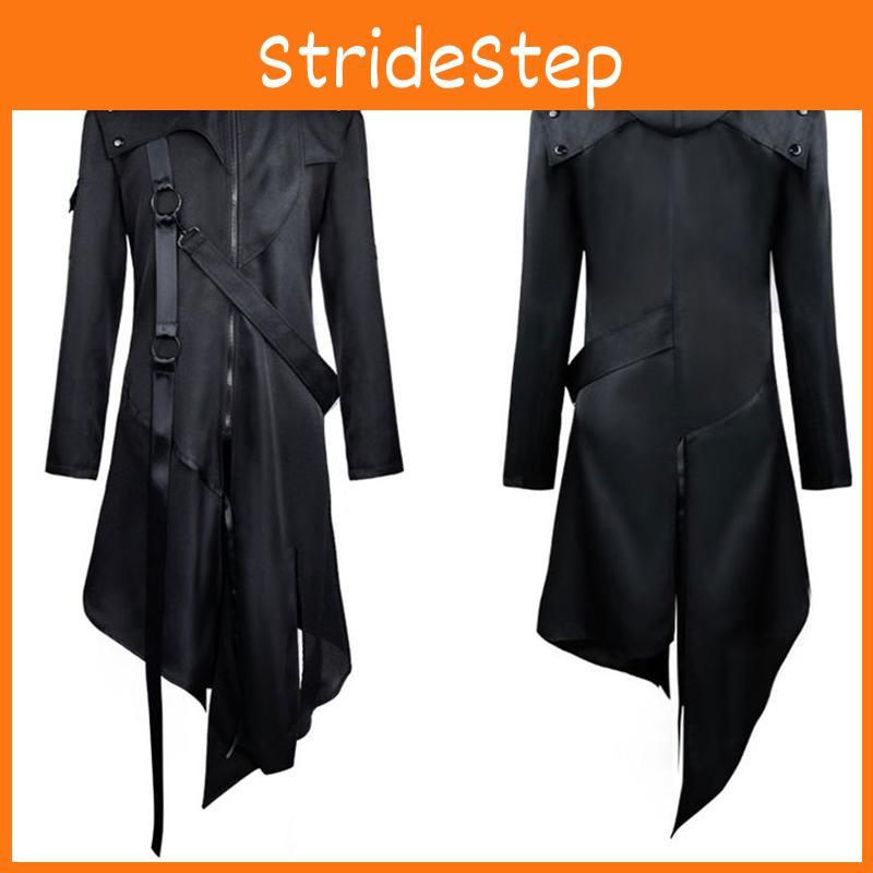 Elegant Gothic Swallow-tail Coat For Men Perfect Cosplay Costume Halloween Uniform
