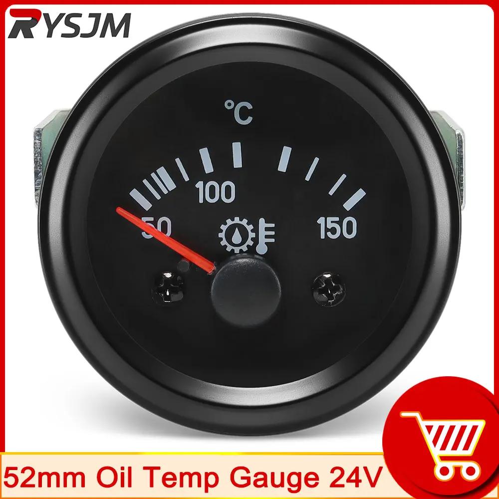 12V 24V 52mm Voltmeter Auto Volts Car Gauge 2" Volt Meters Instrument Voltage Water Temp Gauge 150 Celsius Oil Temp Gauge Press