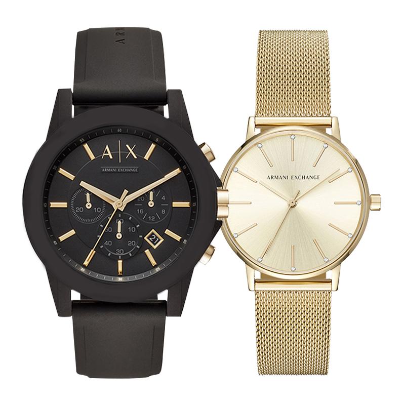 

ARMANI EXCHANGEAE Wrist Watch Quartz Movement Silicone Strap Black Dial Unisex AX5536-AX7105 Multicolor