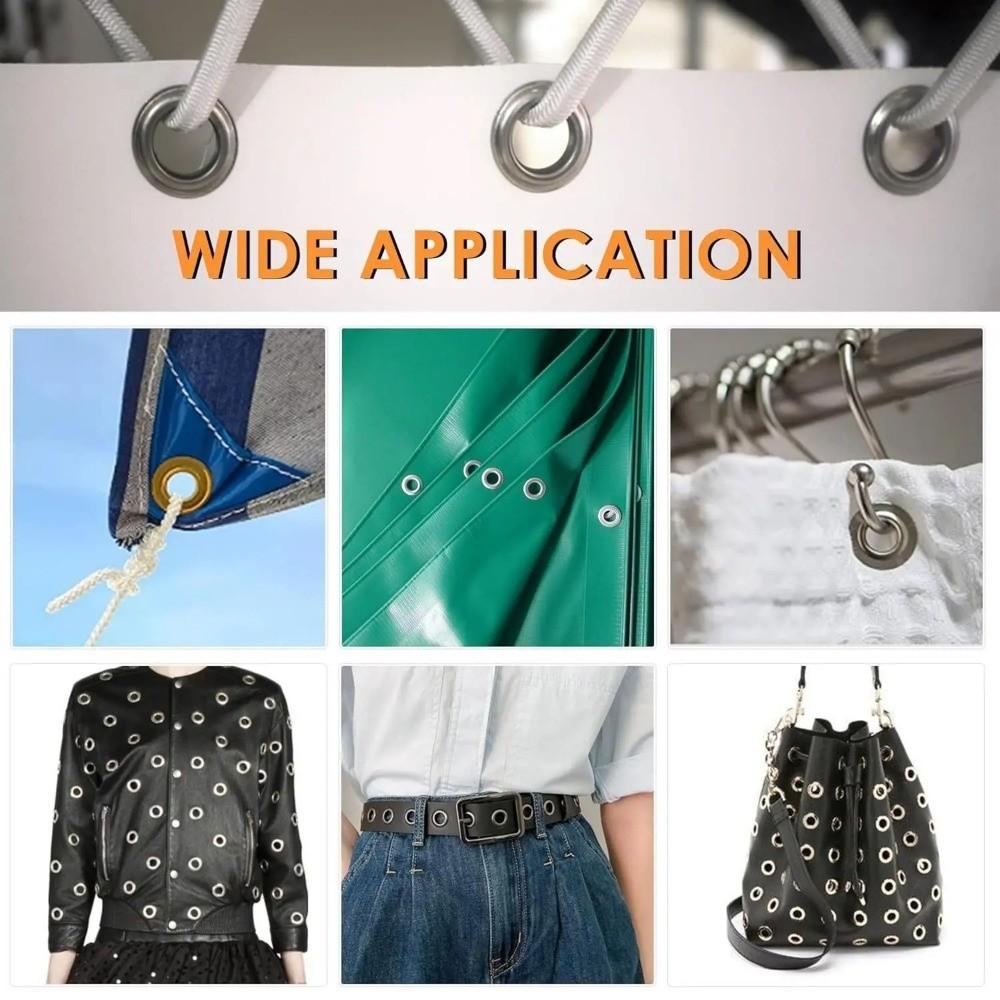 With Grommets Hand Press Grommet Puncher Manual Press Hole Punch Pliers Eyelet Installation Tool