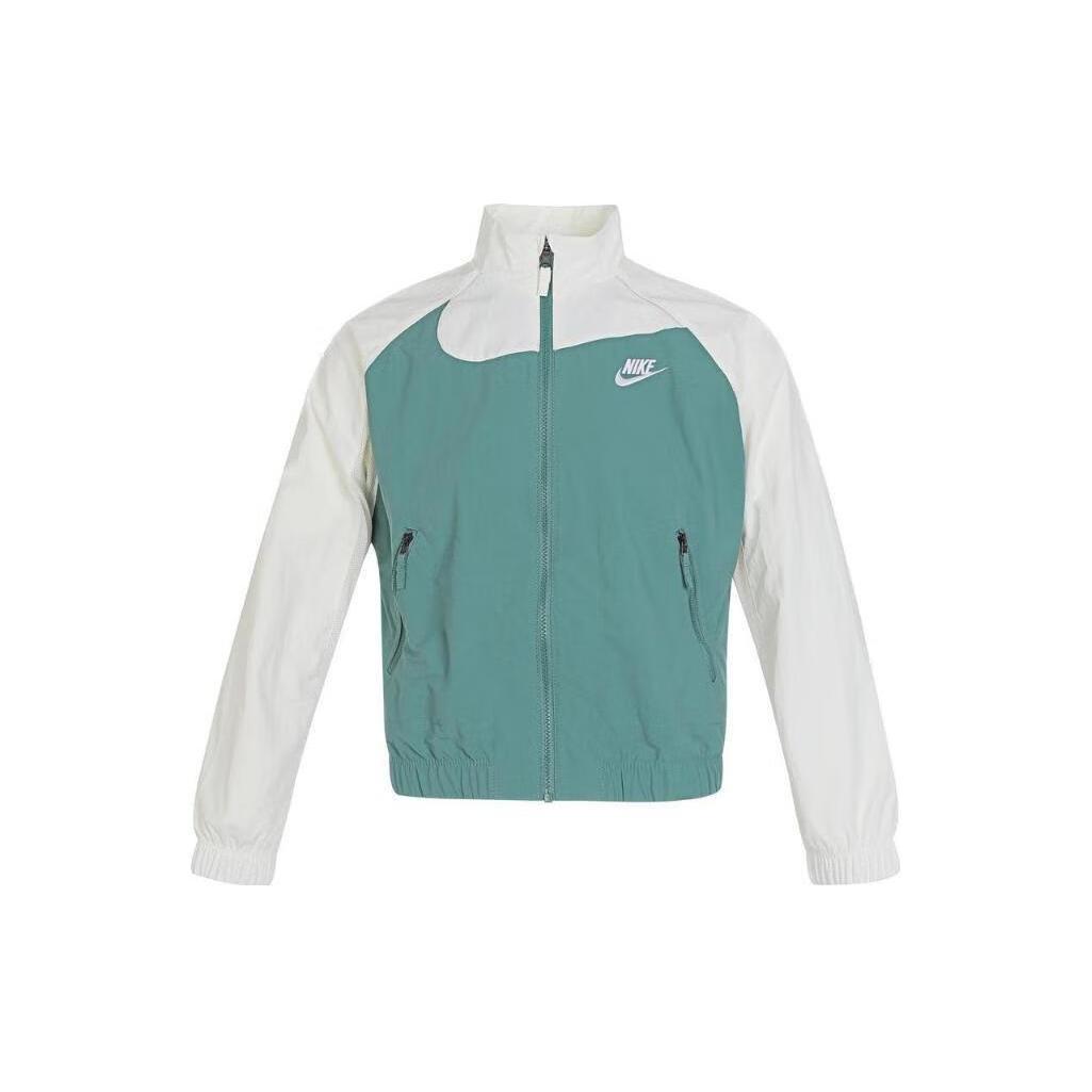 (PS) Nike Sportswear Amplify Woven Full-Zip Jacket  White Teal  Men s FN9134-361 L