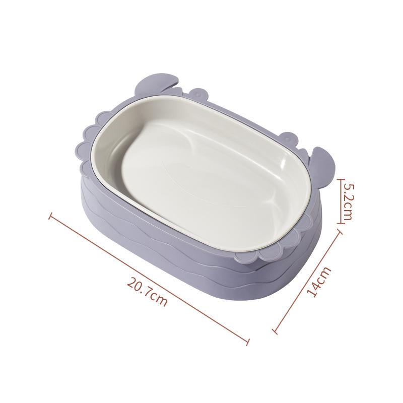 Pet Cat Bowl Crab Shape Slow Food Bowl Removable Pet Double Bowl Anti-choking Dog Food Bowl Anti-knock Over Dog Rice Bowl