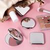 1pcs Hand Pocket Folded-Side Cosmetic Make Up Mirror Portable Women Stainless Steel Makeup Mirror  Small Various Shapes