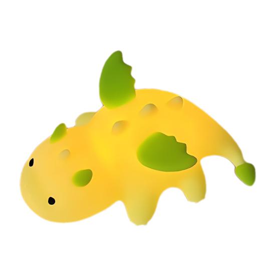 Small Dragon Night Light Food-Grade Silicone BPA-Free Kids Dimmable Soothing Glow Bedside Lamp Auto-Off Timer Nursery Night Light