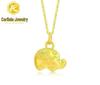 Shuibei 999 Fine Gold Slim Waist Necklace: 3D Hard Gold Women's Pendant Charm, Popular Live Broadcast Hot Seller.